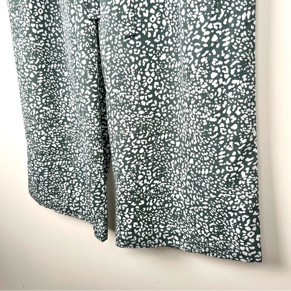DR2 Polyester Wide Leg Pants Women Size L Leopard Print Elastic Waste Tie 0273 - Picture 3 of 9